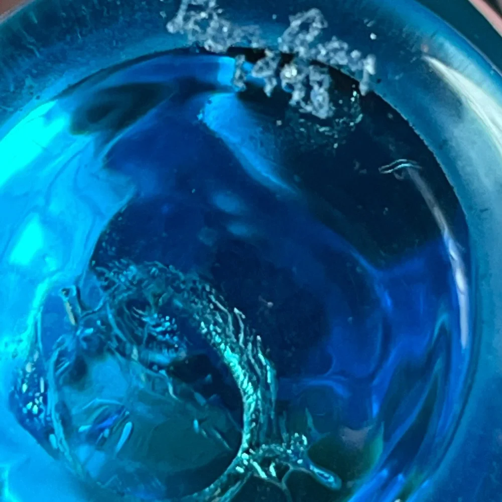 Blue Bird Of Happiness Vintage Hand Blown Art Glass Signed by Ron Ray 1993 - Picture 4 of 4